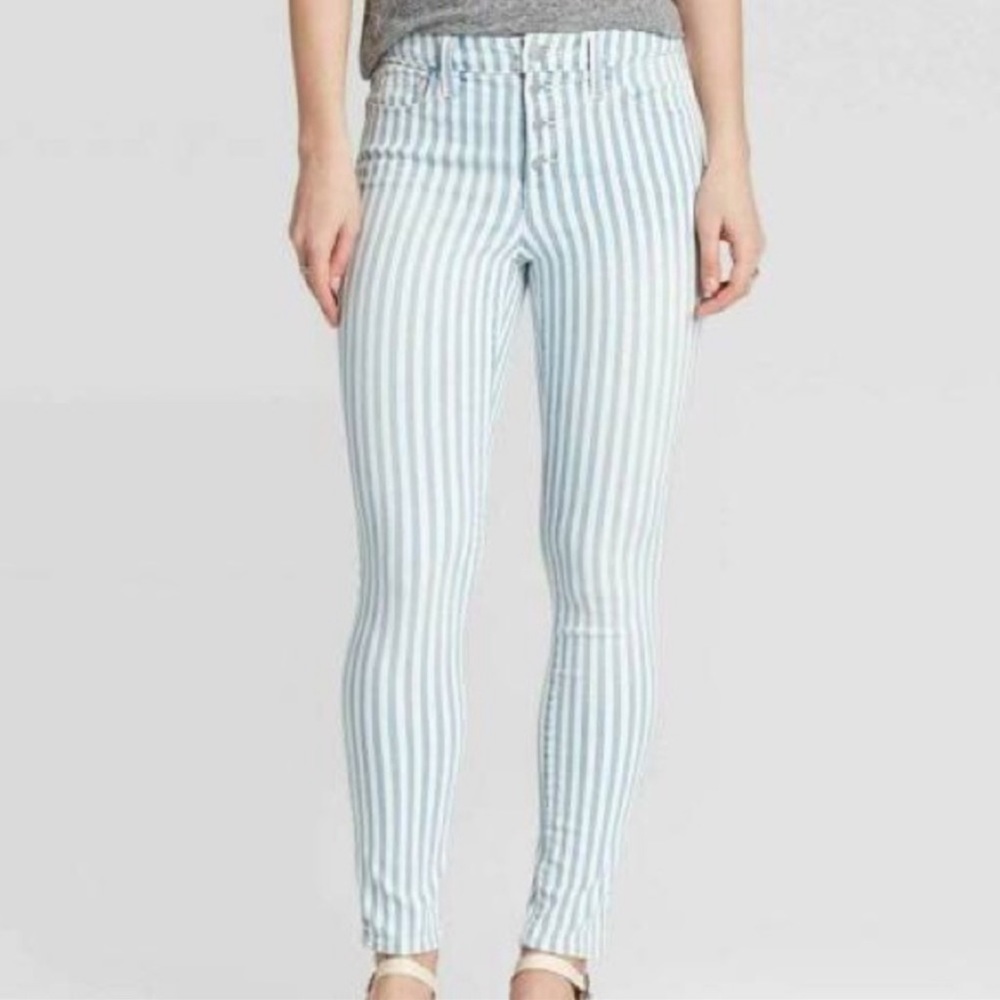 COPY - Universal Thread striped high rise skinny jeans size 00 new with tags